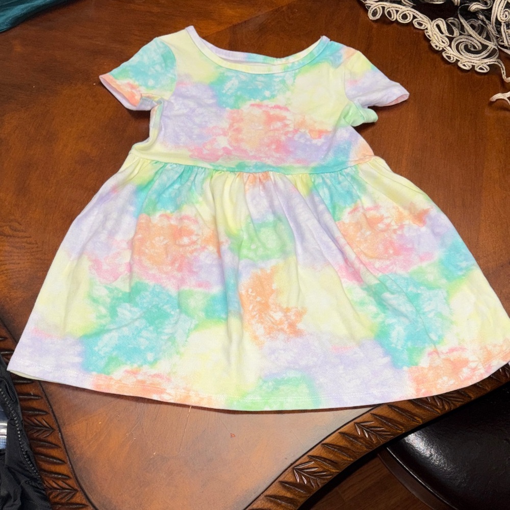 Cat & Jack Multicolor Tie-Dye Kids Dress